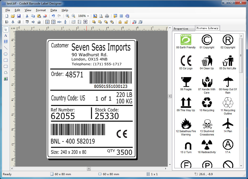 Windows 7 CodeX Barcode Label Designer 6.3 full
